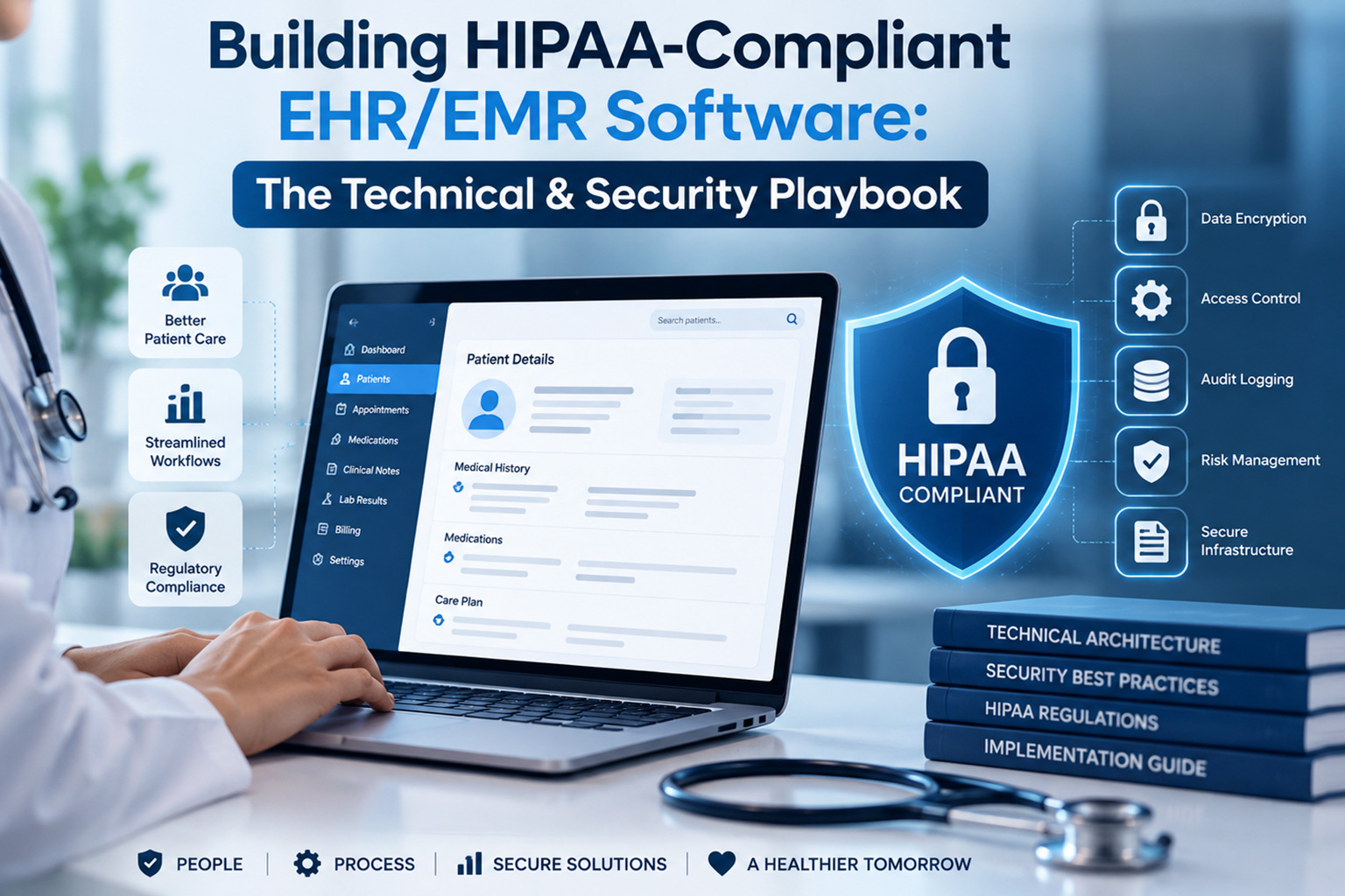 Building HIPAA-Compliant EHR/EMR Software: The Technical & Security Playbook